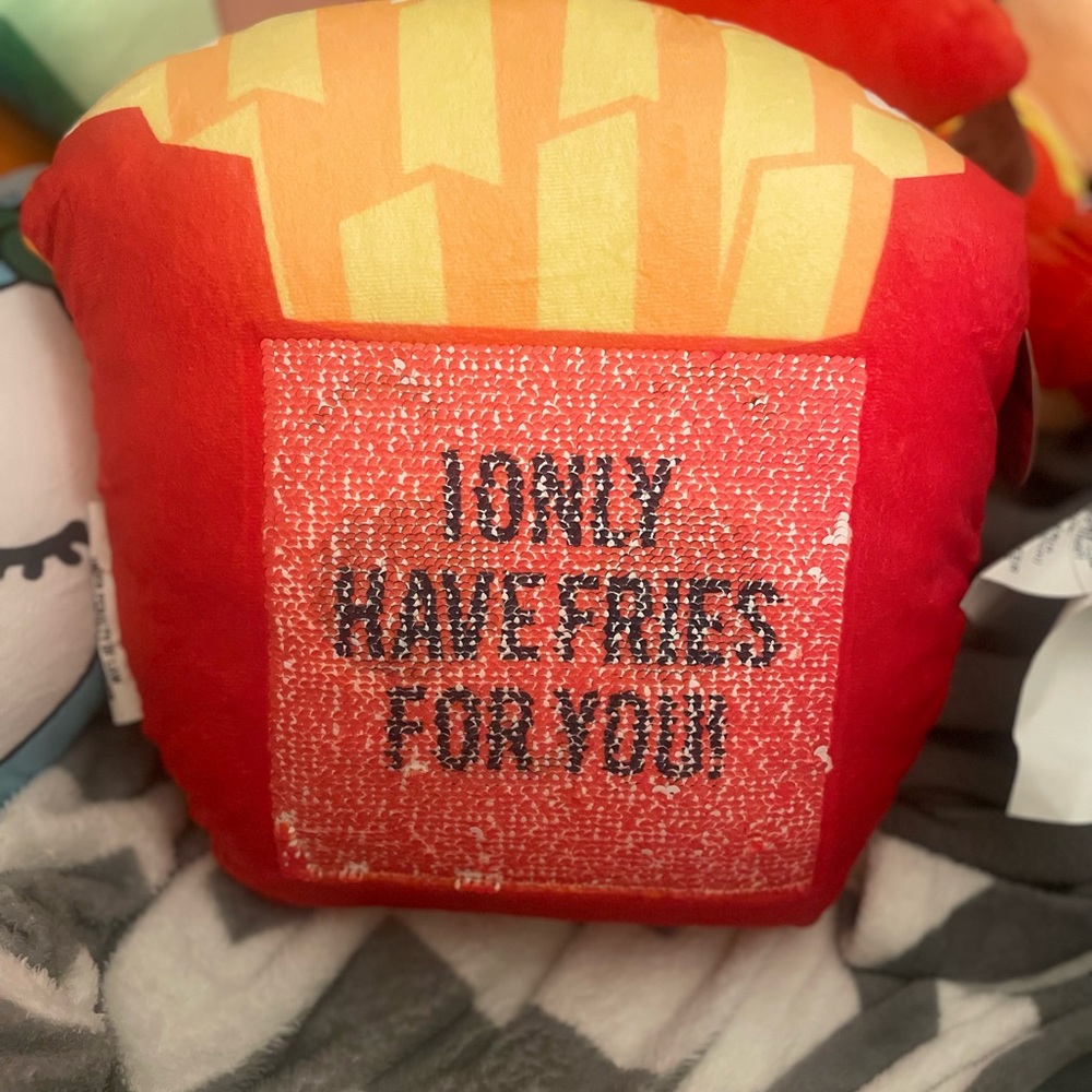Plushie Pillow "I Only Have Fries For You" NWT